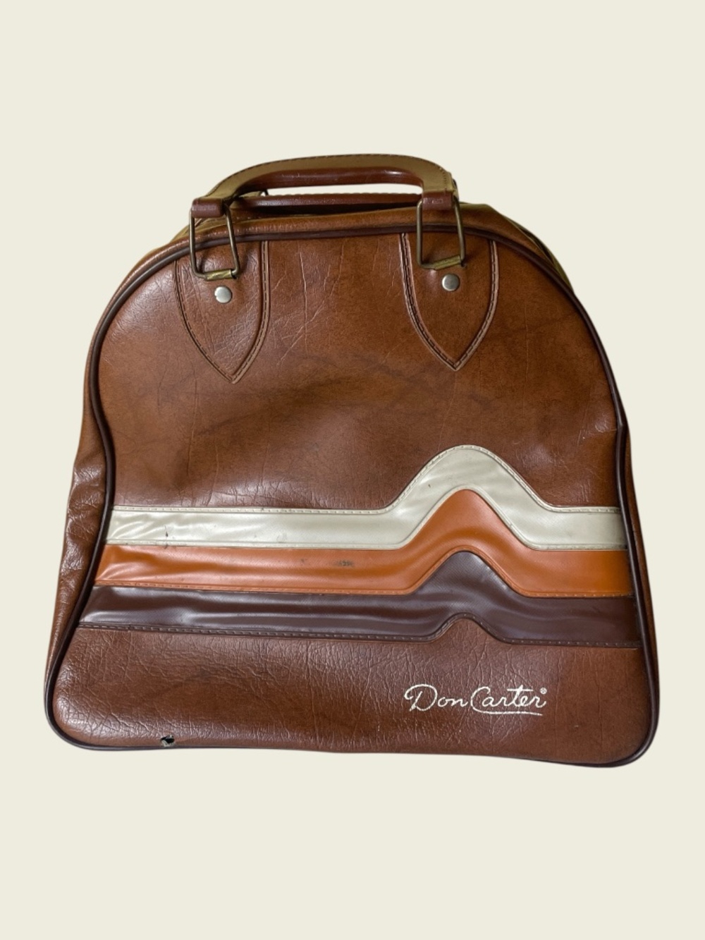 Vintage Don Carter Brown Bowling Bag